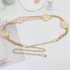 Gold Round Metal Parts Chain Tandem Waist Chain Ladies Decorative Dress Waist Hook Adjustment Belt