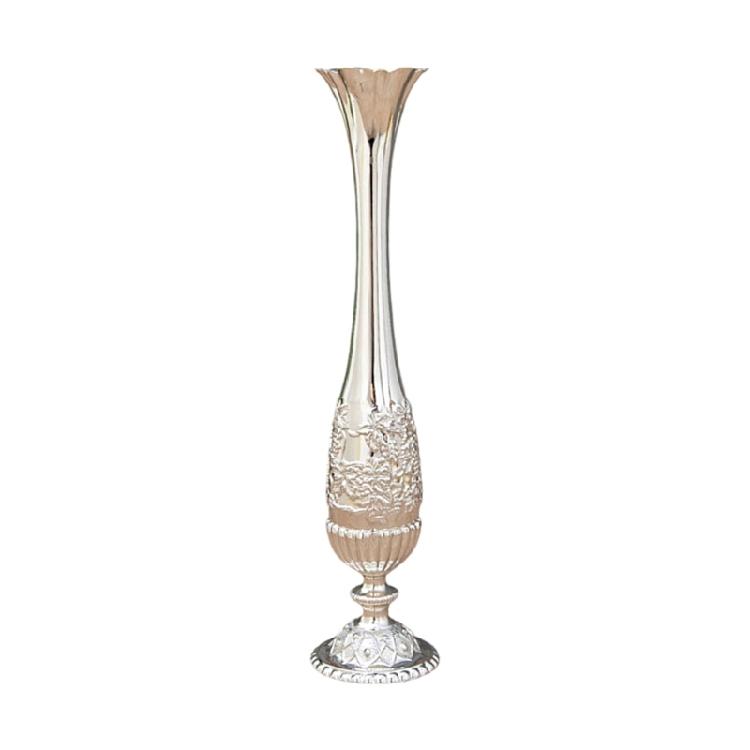 

Elegant Engraved Metal Vases Narrow Neck Bud Vases For Flower Arrangements And Living Room Room Styling Wedding Gift серебряный
