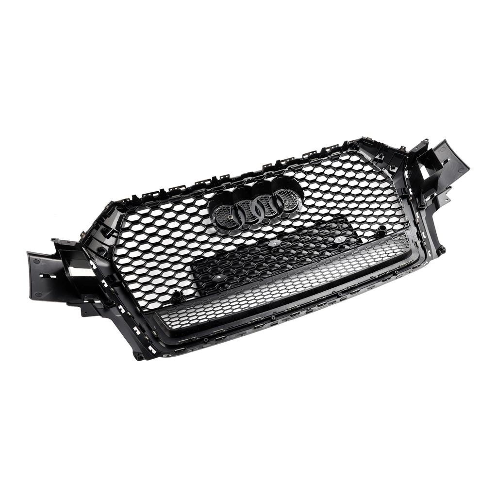 Gloss Black Front Bumper Radiator Vent Mesh Grille Grill Fit Q7 2016-2019