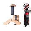 1pc Helmet Rack Wall Mount Motorcycle Helmet Holder Wooden Bicycle Display Hanger with Hooks All-in-one Helmet Key Rack