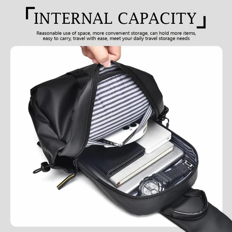 Men'S Multifunctional Crossbody Bag, Oxford Fabric, Men'S Shoulder Bag, Casual Handbag, Sports Chest Bag,Daily Commuting Bag,Etc