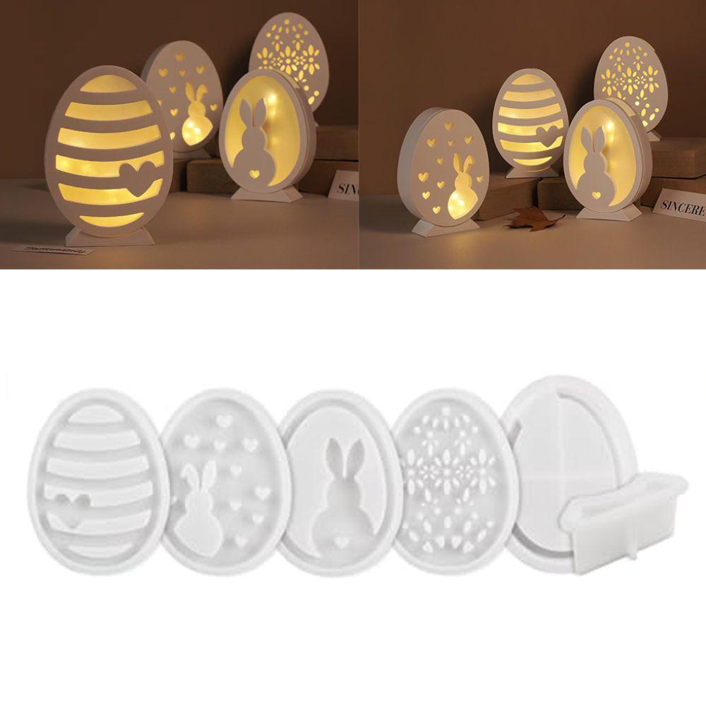 DIY Easter Rabbit  Lamp Mold Openwork Bunny Epoxy Resin Mould Hollow Lamp Mold  Easter Decoration