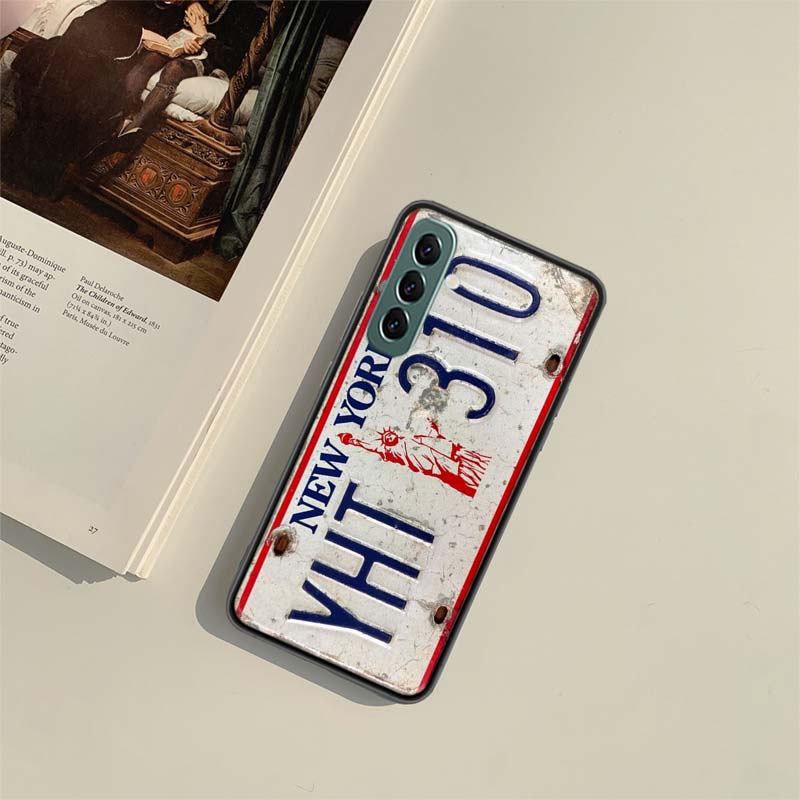 

License New York Plate Number Phone Case For Samsung A16 A26 A36 A56 Galaxy A17 A12 A52S A13 A23 A33 A53 A22 A32 A02S A03S A42 A Samsung A36 5G