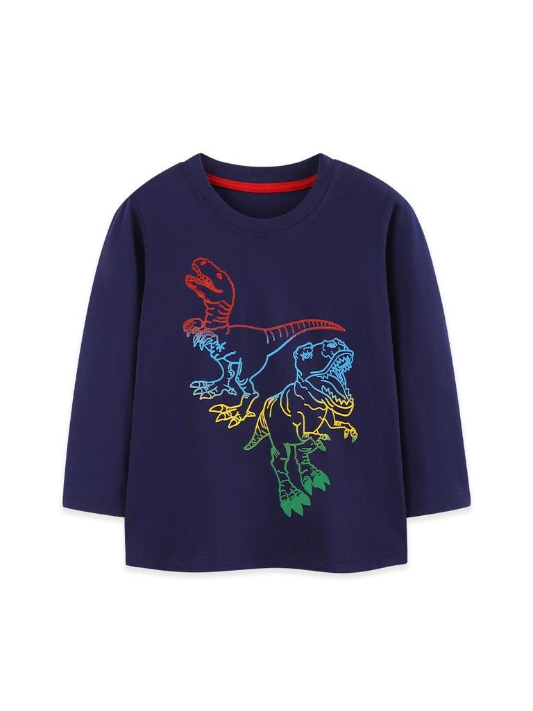 Autumn 26: Boys' Dinosaur Print Long Sleeve T-shirt
