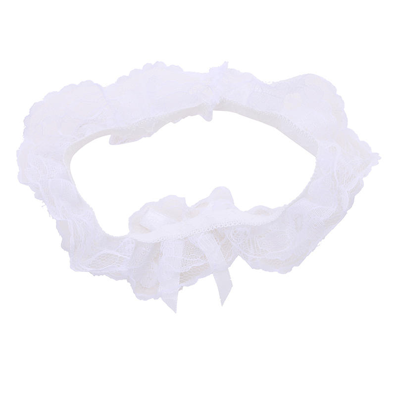 White Three Black Flower Lace Princess Style Thigh Rings Garter Accessories Neck Rings Leg Covers Bridal Wedding Dress Leg Flowers