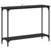 Console Table with Shelf Black Oak Effect 101 X 30.5 X 75 Cm