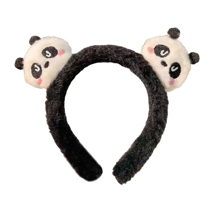 Cute Panda Hair Band Plush Animal Theme Hair Accessory Korean Style Headband Hair Decoration for Comfort and Style