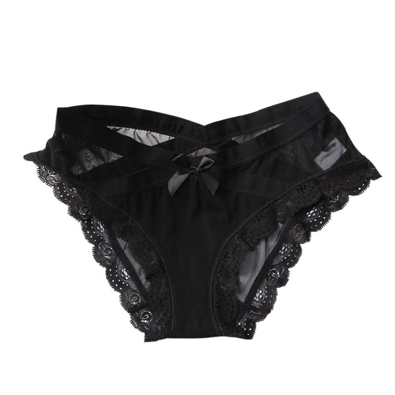 Women Cotton Mesh Underwear Low Waist Briefs Seamless Panties