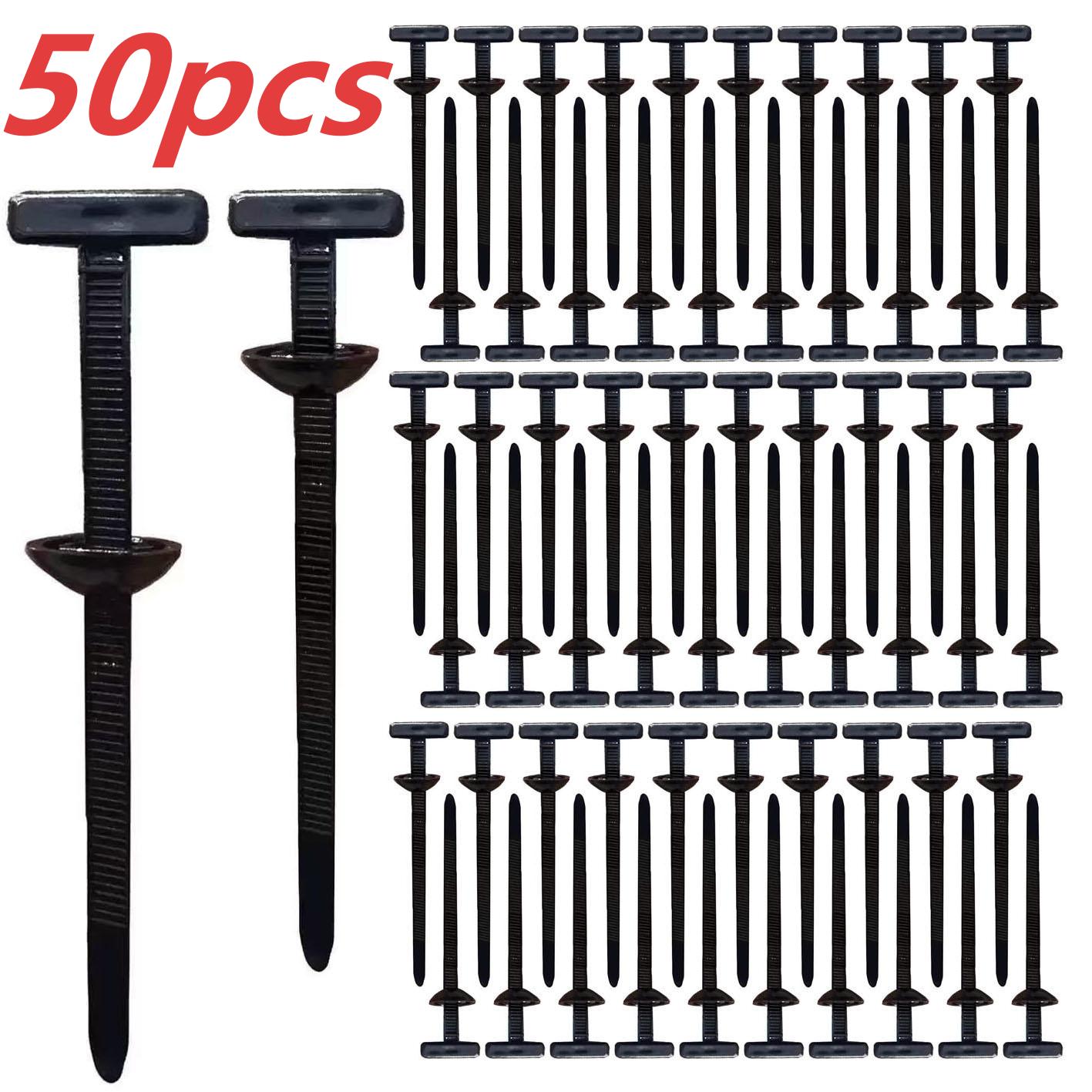 

50-100set Self-locking Nylon Universal Cable Tie Buckle Heavy Duty Zip Ties with Pin & Button Car Daily Repair Fastening Strap