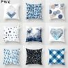 Geometry Cushion Cover 45x45 Polyester Pillowcase Decorative Sofa Cushions Pillowcover Home Decor Black Yellow Blue Pillow Cases