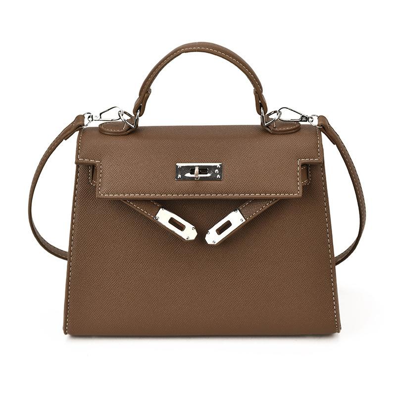 Sexy ladies trend market Dameshandtas, high-end handtas, nieuw lycheepatroon voor naar het werk, enkele schouder, enkele schouder crossbodytas. Big Bag brown