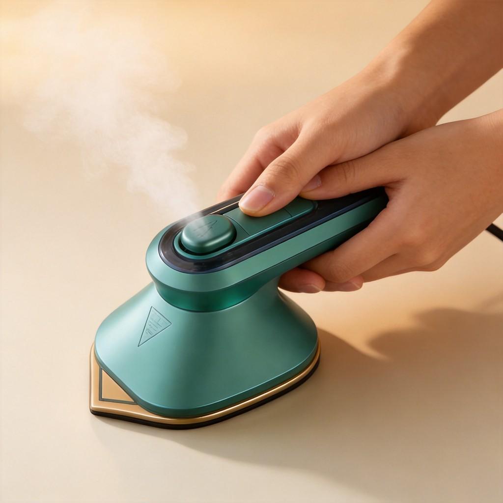 Portable Handheld Steamer For Clothes With Mechanical Control For Dorm Use