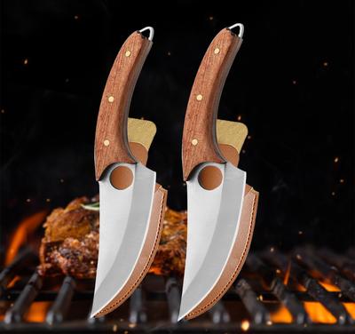 Bucther Knife Stainless Steel Boning Knife Meat Cutting Fruit Knives Wooden Handle Forged Knife Utility Knife Kitchen Supplies