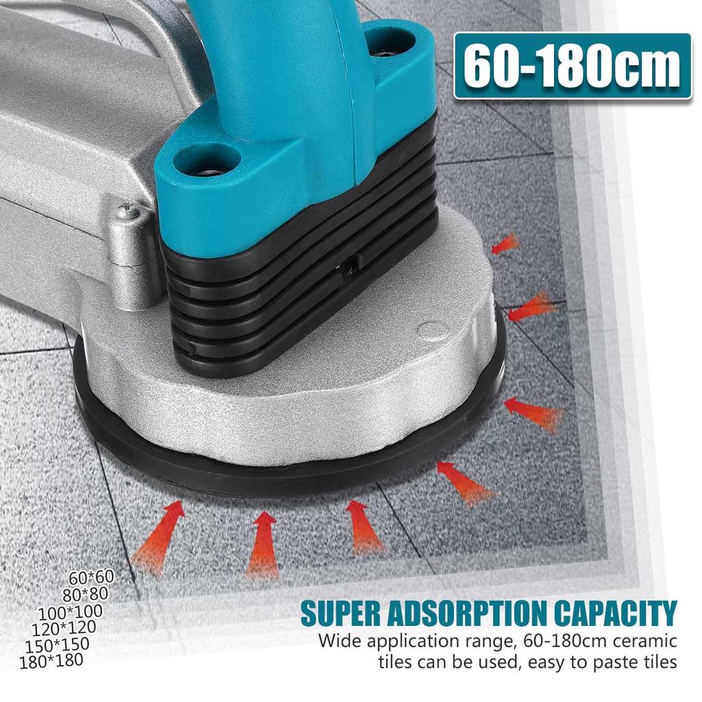 New 60-180cm Adjustable Tiling Tiles Machine Tiles Vibrator Suction Cup Protable Automatic Floor Vibrator Leveling Tool With Two Battery