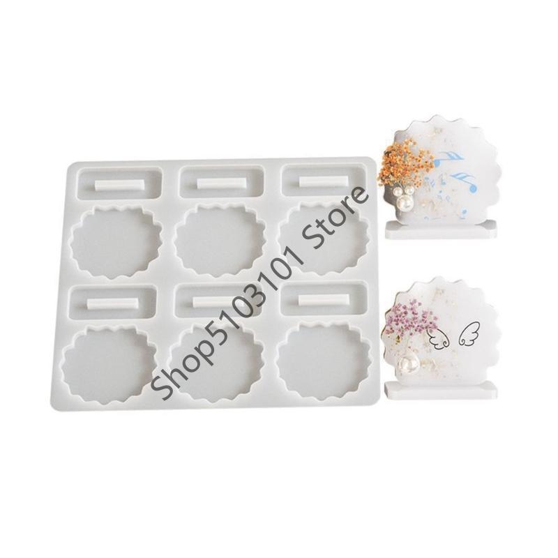 DIY Crystal Epoxy Resin Mold Mirror Jewelry Ornaments Flower Photo Frame Silicone Mold Home Desktop Decoration