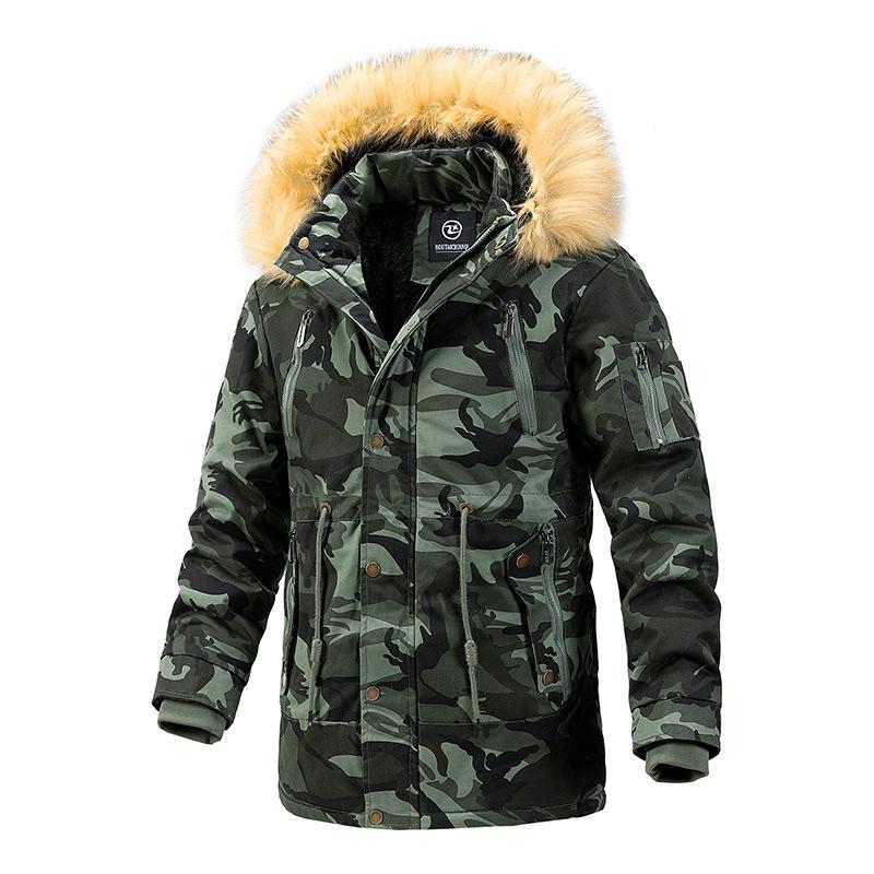 

2024 Men s Thickened Winter Cotton-Padded Jacket - Middle-Aged Casual Down Cotton Style 2XL