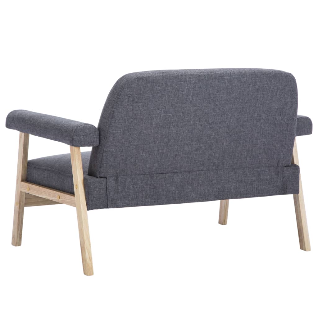 2 Seater Sofa Fabric Dark Grey