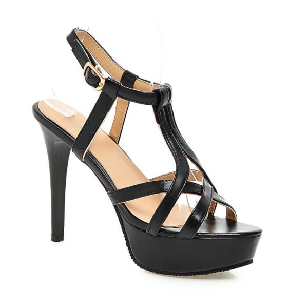 Fashion Shoes Low Sandals Woman Leather Large Size Suit Female Beige Clear Heels 2025 Summer Low-heeled Big Black Comfort High New