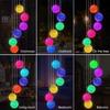 Waterproof Wind Chimes Hanging Solar Light Outdoor,Solar Powered Color Changing Crystal Ball Wind Chime, Yard Garden Porch Decor
