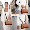Full-Grain Lambskin Leather Crossbody Handbag with High-End Metal Lock for Women