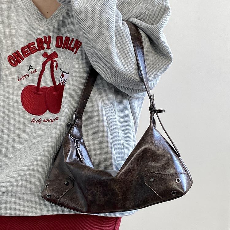 2025 niche design new women's bag spring and summer premium Maillard underarm bag foreign style versatile shoulder bag messenger bag