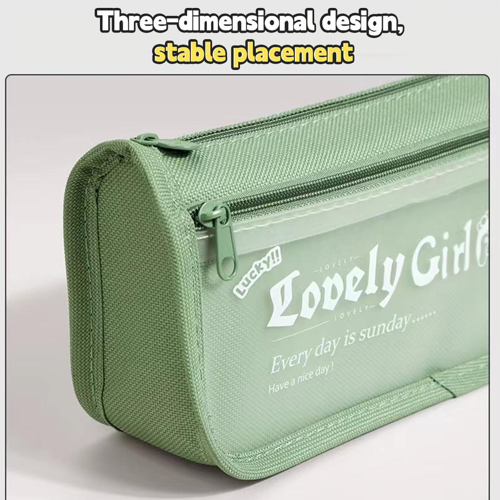 Large Capacity Transparent Pencil Case Student Pencil Box Ins Simple Korean Pen Bag School Office Supplies Stationery