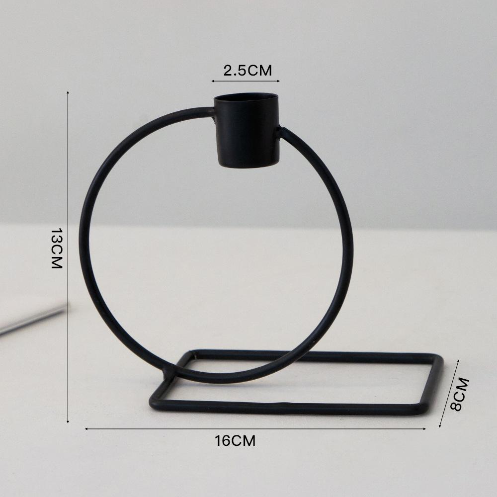 

Geometric Line Single Arm Metal Candle Holder Minimalist Candlestick Home Desktop Dining Wedding Table Decorative Accent Gift