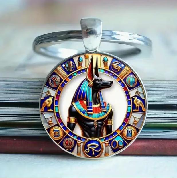 Přívěsek na klíče s drahokamem Badge Time, přívěsek Cross Border, kovový přívěsek na klíče