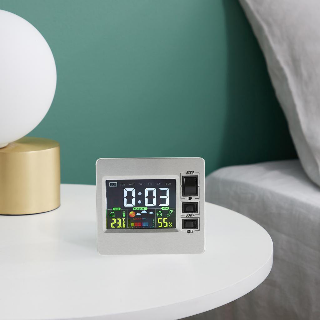 Large Display Digital Led Clock Mute Design Bright Screen Alarm Clock Desk Clock Wall Hanging Clock Indoor Temperature Clock