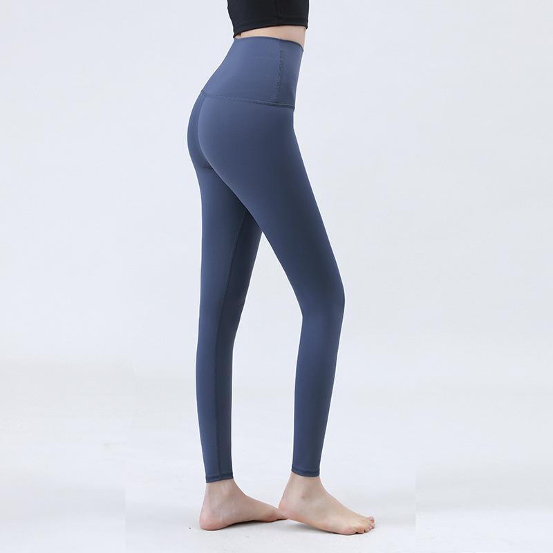 Sports yoga pants for women, naked, summer tight, no embarrassing lines, running fit, tummy control, high waist, hip-lifting fitness pants