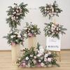New Floral Ground Row Silk Flower Arrangement for Engagement & Wedding Decor - Large Size, Elegant Design