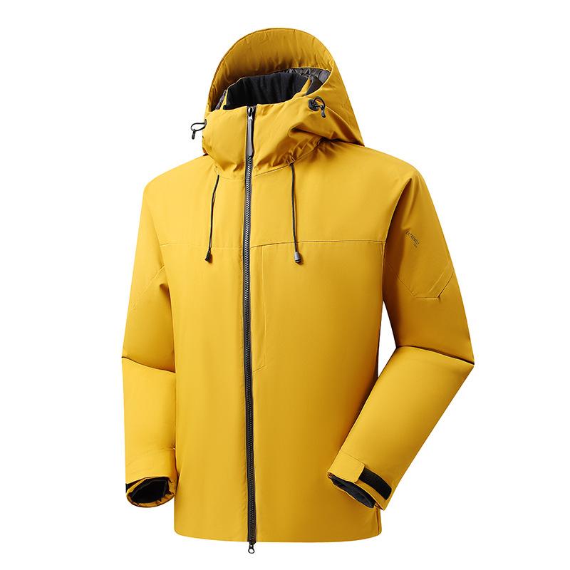 Graphene hooded cotton clothes for men with fleece in winter thickened warm cotton clothes outdoor charge cotton clothes and cotton clothes