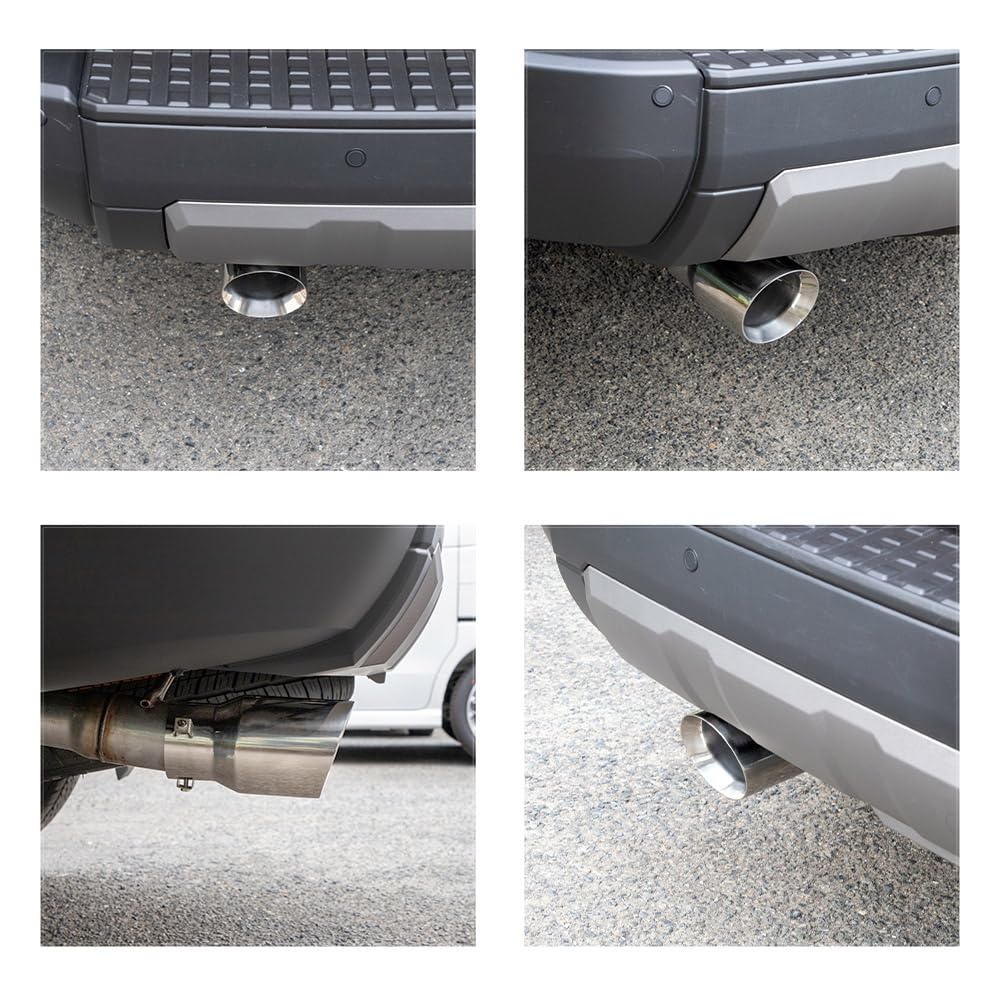 CORSA Muffler Cutter for Toyota Land Cruiser Custom Exterior Stainless Steel Series Land Single-Exit 250, Chrome-Tone, Parts, Accessories, Dress-Up,