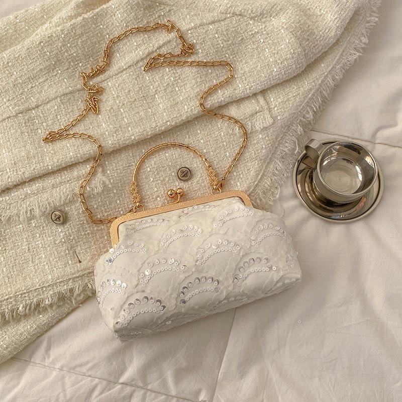 Handtasche Nischendesign Tasche Damen Sommer neue Mode Kette Umhängetasche High-End Pailletten