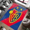 FC Basel 1893 Teppich für Wohnzimmer Schlafzimmer Zuhause Sofadekoration, Rutschfeste Bodenmatte für Kinder