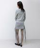 INSILENCE WOMEN W Rib Henley Neck Long Sleeve Melange Grey