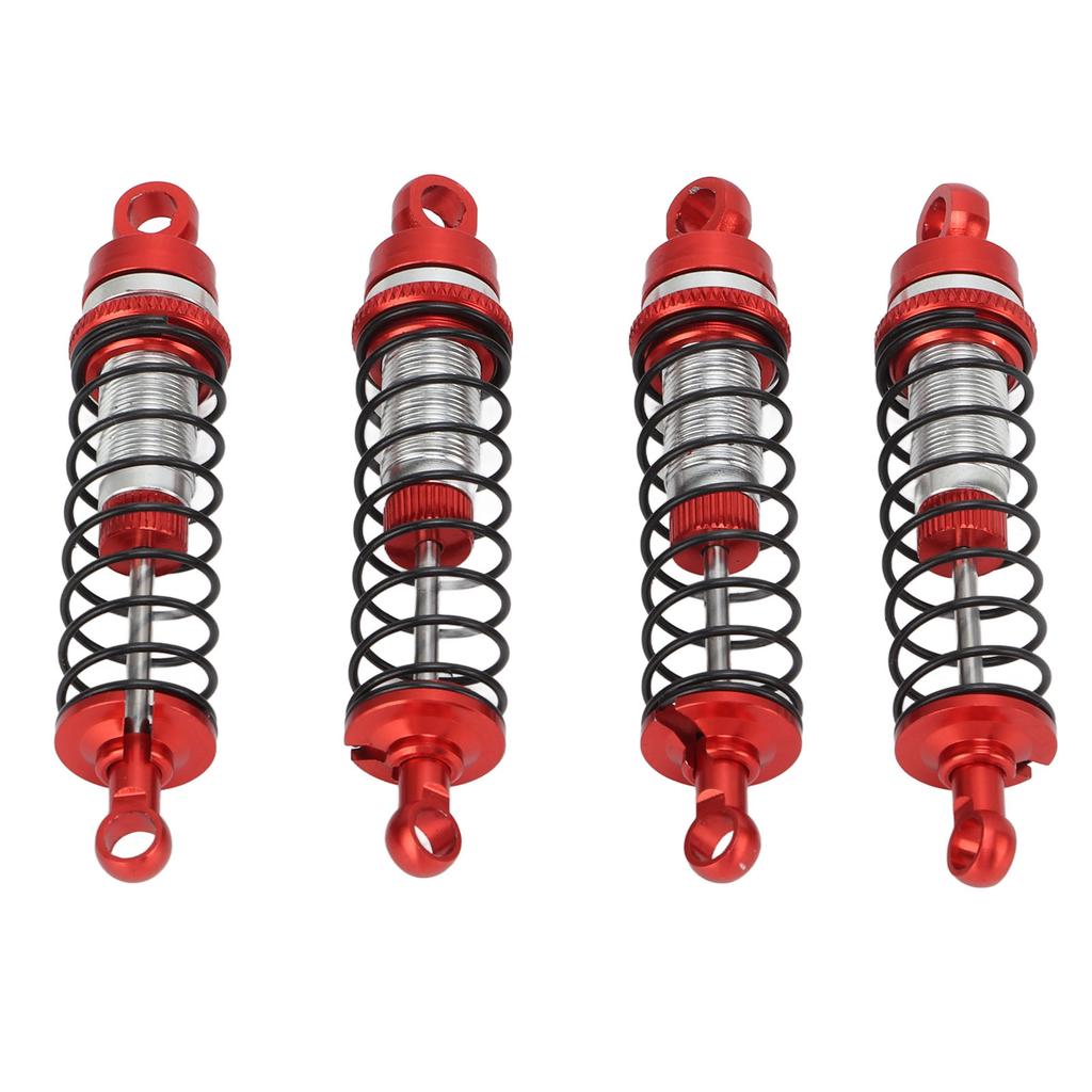 Front Rear Shock Absorbers Aluminum Alloy Front Rear Shock Damper for Traxxas Latrax Teton 1 18 RC Car Red