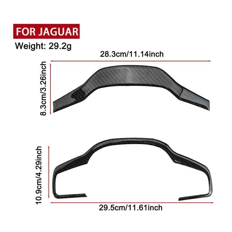 Carbon Fiber Color Steering Wheel Cover Trim For Jaguar F-TYPE 2013- Interior Decoration Steering Wheel Styling