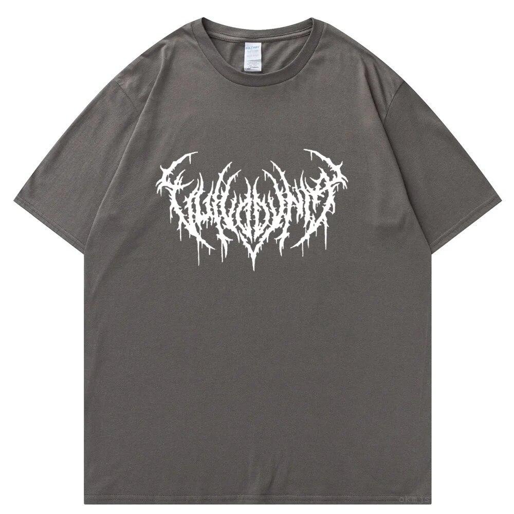 Hip Hop Gothic Street Punk Unisex T-shirts Korean Black Oversized Tshirt Toppar Harajuku Grafisk Tshirt WoUnisex Unisex Tops Tee