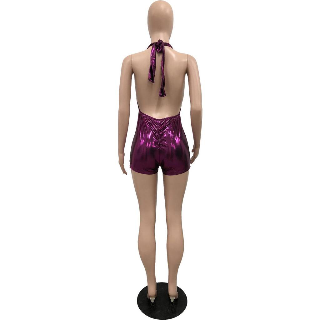 2023 Women's Deep V Halter Backless Slimming Jumpsuit