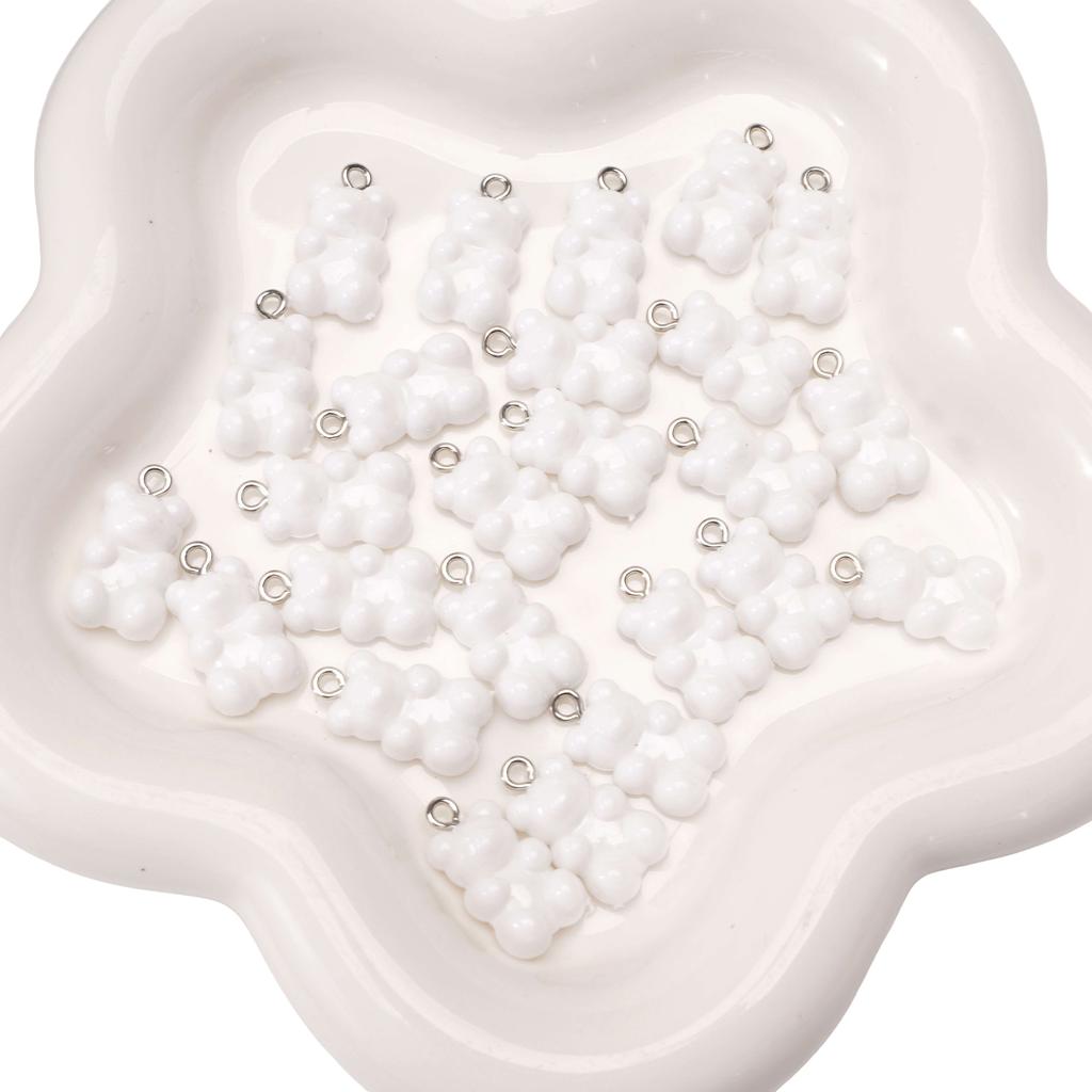 1000 Piezas Encantos Colgantes de Osito de Gominola de Resina Lindos para Hallazgos de Joyería Accesorios DIY