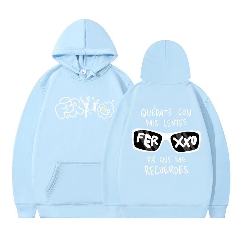 Podzim a zima Nový potisk Rap Singer Trendy značkový hip-hopový svetr Pánská volná ležérní mikina s kapucí