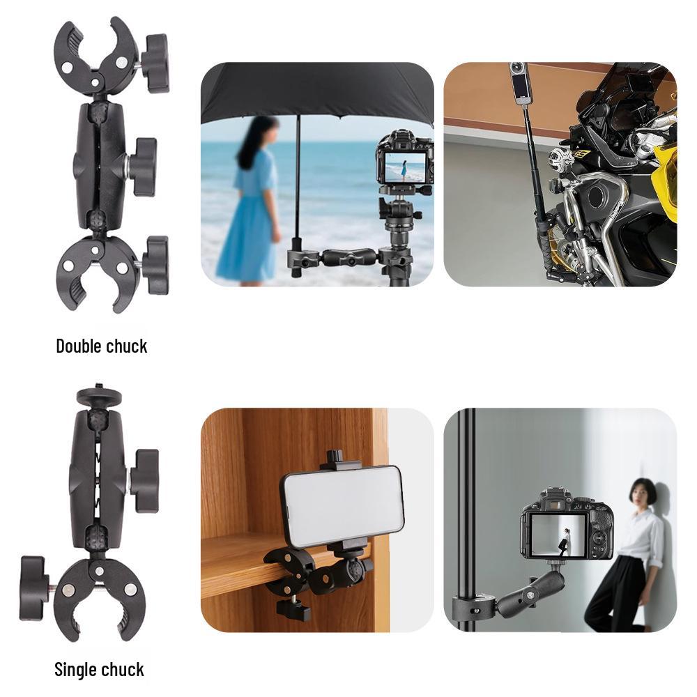 Motorcycle Clamp Selfie Stick & Camera Mount for Sports Accessories