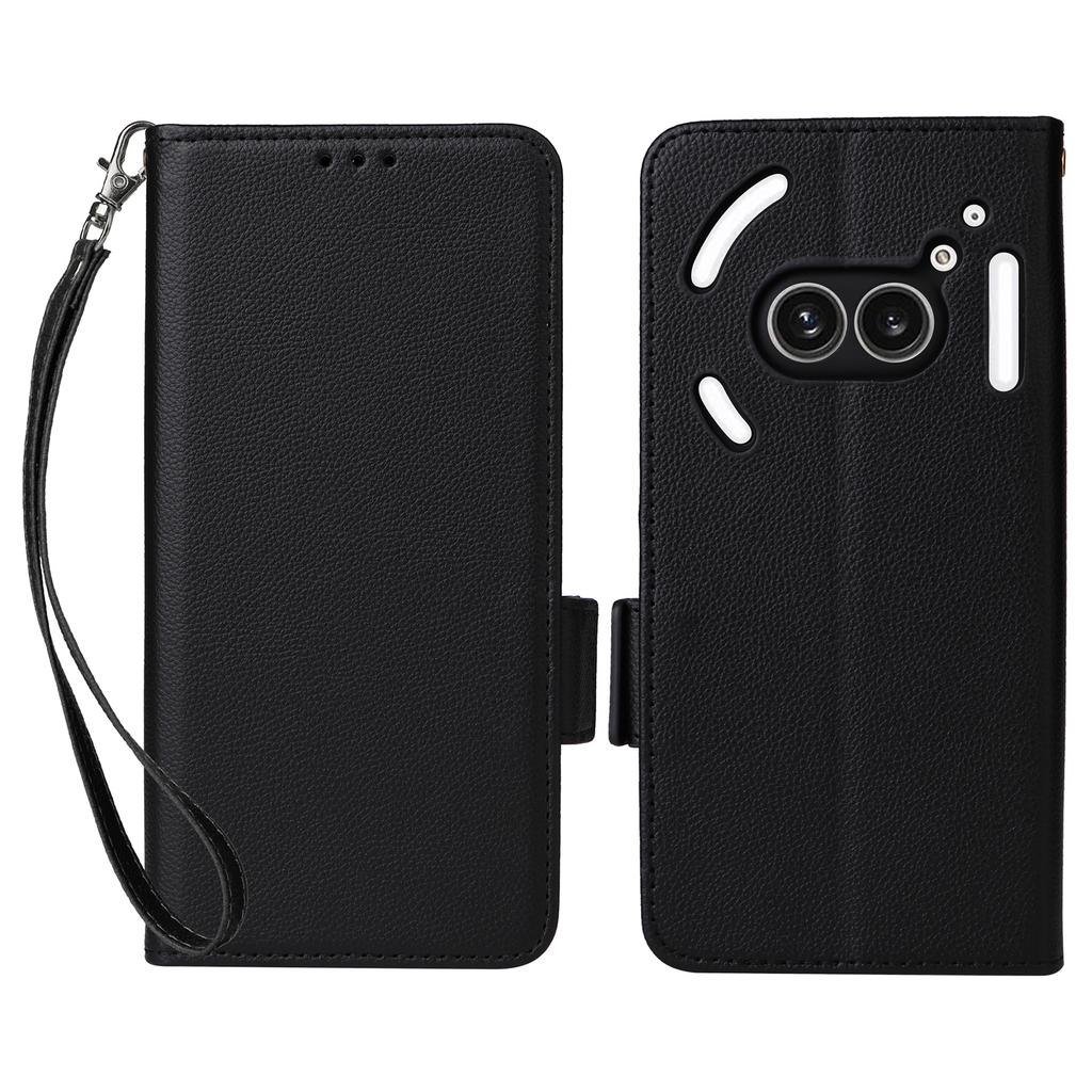 Pentru Nimic Telefon (2a) Plus/Telefon (2a) Husă cu Curea de Mână Textură Litchi Piele PU Portofel Husă Telefon