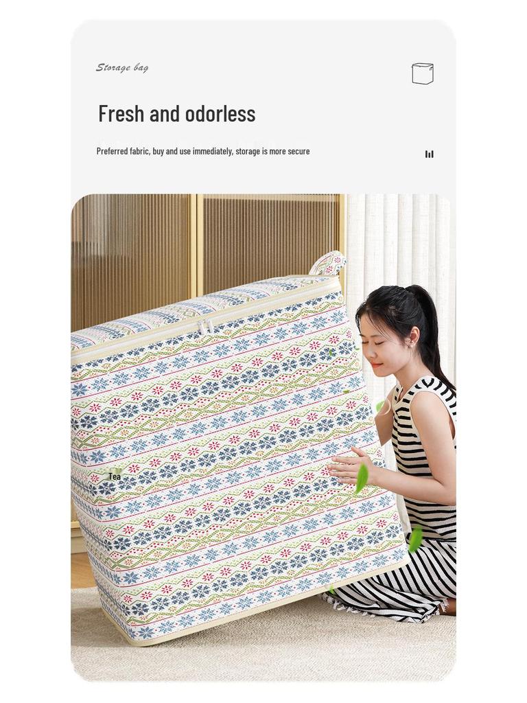 Faltbarer Vlies-Kleiderorganizer im Bohème-Stil: Aufbewahrungstasche mit großer Kapazität, wasserdicht, staubdicht