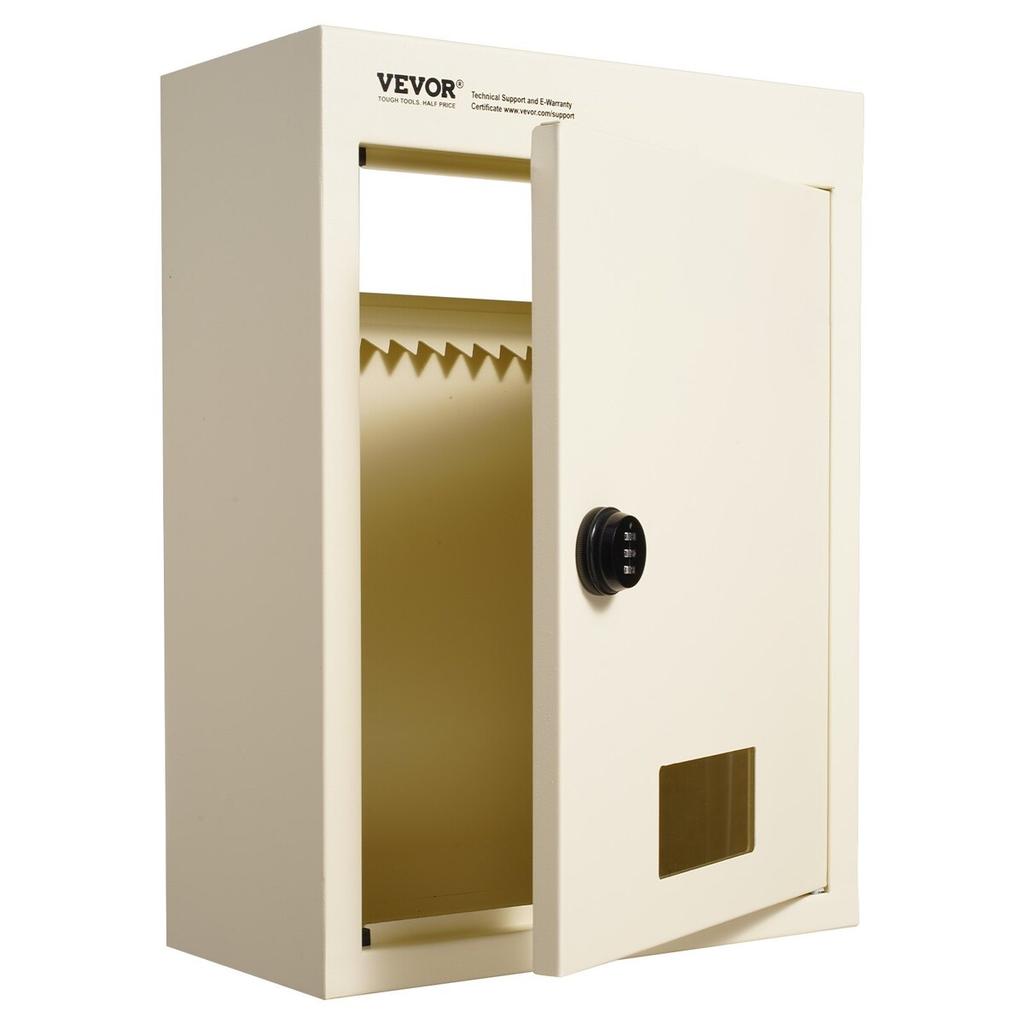 Through The Wall Drop Box 12.5x6.3x16.9" Mailbox with Code Lock Beige