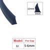 1/3/5/10M Door And Window Sealing Strip Aluminum Windproof Alloy Fixed Glass Gap Three T Type Fill The Card Slot Rubber Strips