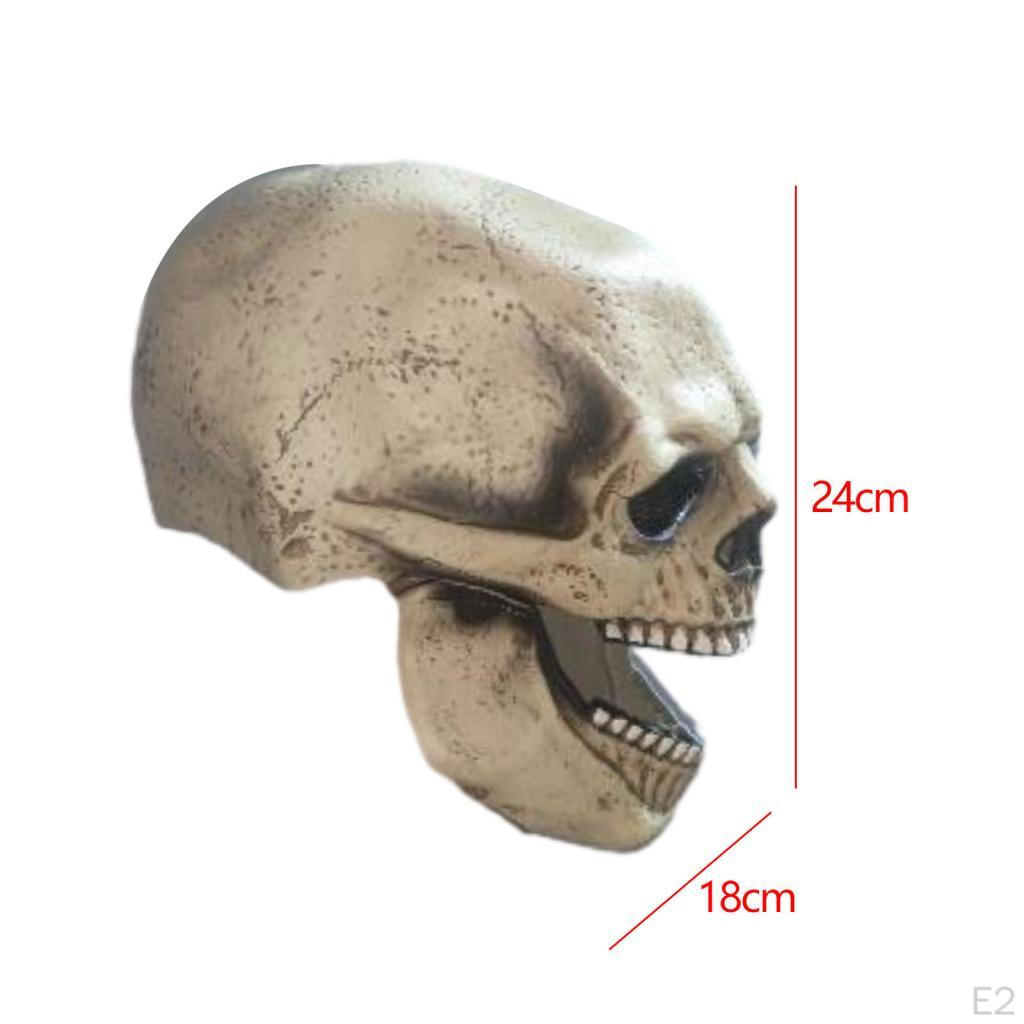 Halloween Horror Skull Helmet Movable Jaw Latex Party Costume Decoration