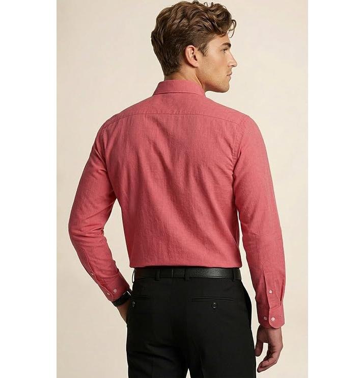Men's Everyday Solid Slim Fit Full Sleeve Formal Shirt | Slim Fit Cotton-Rich Shirt