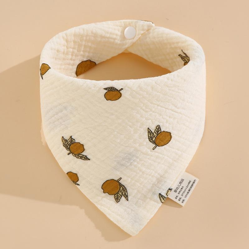 Organic Cotton Crepe Baby Drool Bib and Triangle Scarf